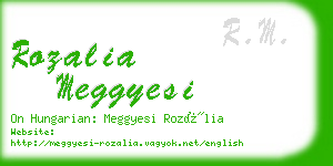 rozalia meggyesi business card